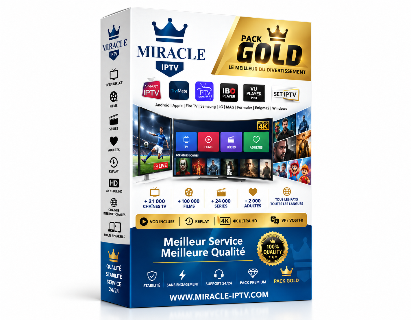 Pack Gold IPTV 12 mois